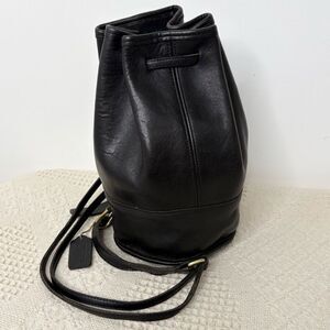 90s Vintage Coach Bixby Sling Bag 9984 Black Leather Backpack